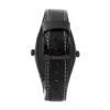 MONTRES DE LUXE Reloj unisex Analógico Cuarzo 09BK-3002 40mm Caja de acero inoxidable Correa de piel negra