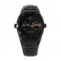 MONTRES DE LUXE Reloj unisex Analógico Cuarzo 09BK-3002 40mm Caja de acero inoxidable Correa de piel negra