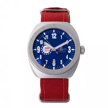 Montres de Luxe Reloj unisex de cuarzo 42mm Caja de acero inoxidable Esfera azul Correa de piel 09MON-ALKZBLU
