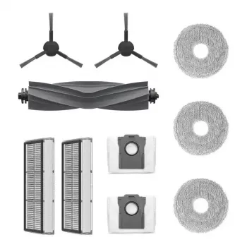 MOVA E30 Ultra Set de accesorios – Set completo de recambio con cepillo principal, cepillos laterales, filtros HEPA, mopas y herramienta de limpieza