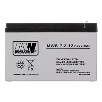 MPL Power Eléctrica MWS 7.2-12 Batería UPS de plomo-ácido VRLA AGM 7.2Ah 12V