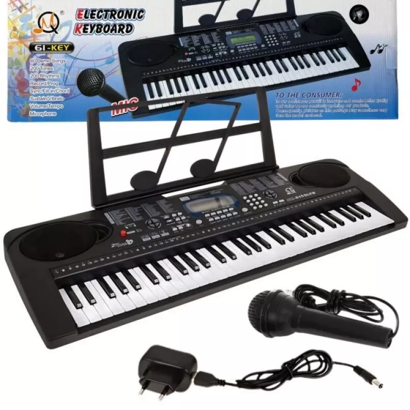 MQ 6159 UFB Teclado educativo de 61 teclas para niños con micrófono