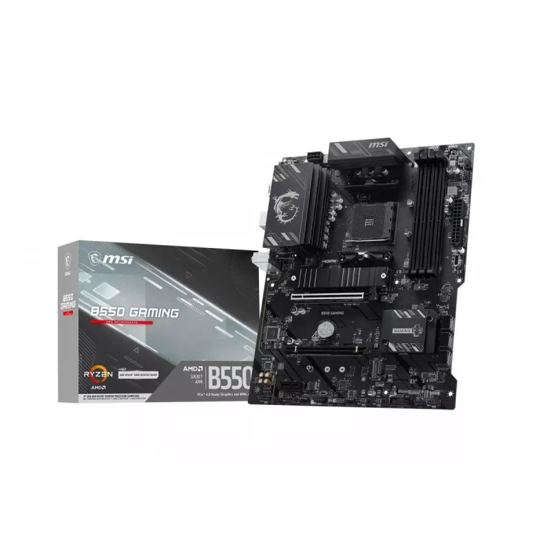 MSI B550 GAMING Placa base - Chipset AMD B550, Socket AM4, ATX, DDR4, HDMI/DP