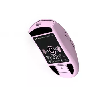MSI FORGE GM340 W Ratón gaming ligero con sensor PixArt PAW-3311, hasta 12.000 DPI, inalámbrico Tri-Mode (2,4 GHz/Bluetooth/USB-C), violeta