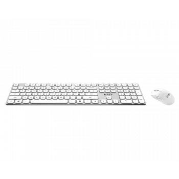 MSI Forge K210 Wireless Combo White US - Conjunto de teclado y ratón