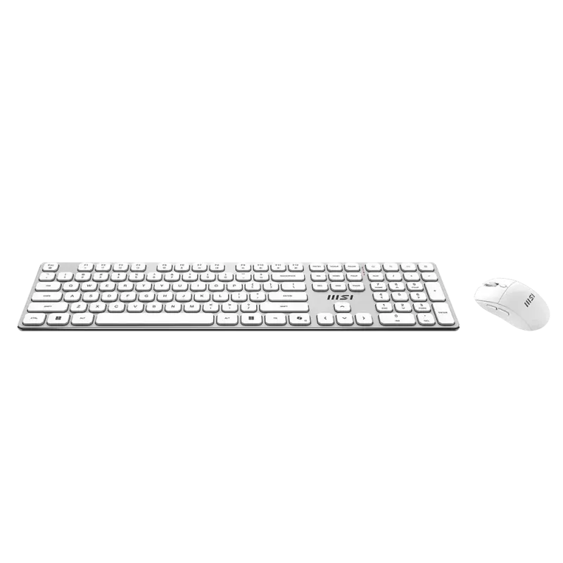 MSI Forge K210 Wireless Combo White US - Conjunto de teclado y ratón