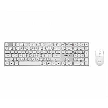 MSI Forge K210 Wireless Combo White US - Conjunto de teclado y ratón