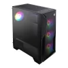 Caja de PC gaming semitorre ATX MSI MAG FORGE 130A Airflow - negra, cristal templado, 4 ventiladores ARGB