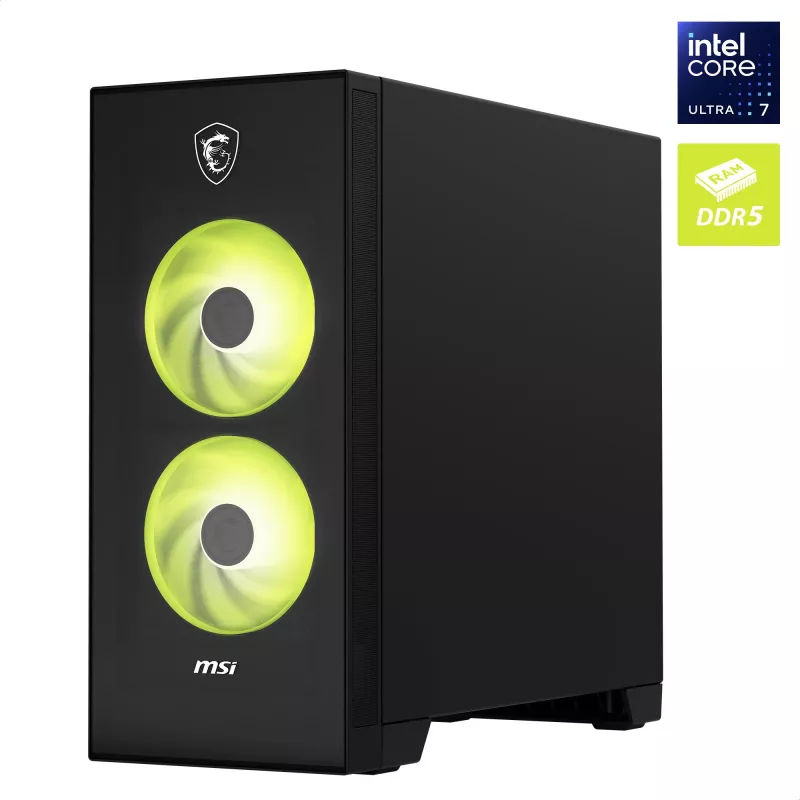 PC de sobremesa MSI MAG Infinite S AI 2NVM7-002AT (negro/transparente, Windows 11 Home)
