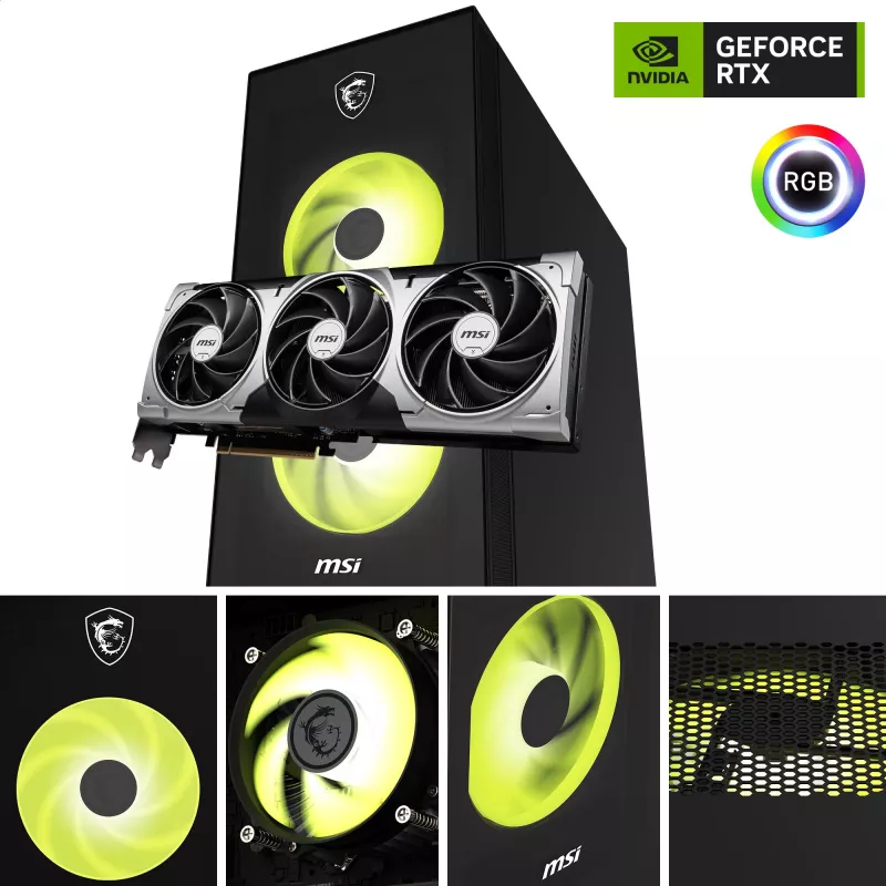 MSI MAG Infinite S AI 2NVP7-001AT PC de sobremesa gaming, Intel Core Ultra 7 265F, 16GB RAM, 1TB SSD, RTX 5070, Windows 11 Home