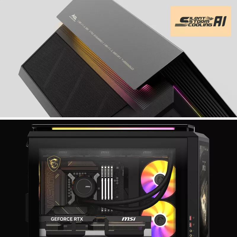 MSI MEG Vision X AI 2NVV9-285AT PC de sobremesa (negro/transparente, Windows 11 Home)