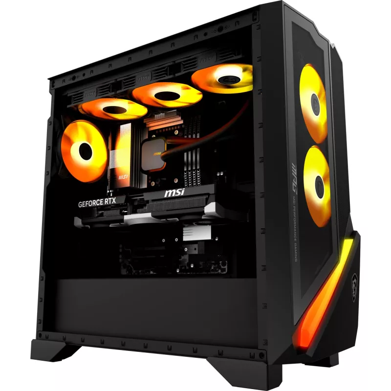 MSI MPG Infinite Z3 X3D PC de sobremesa gaming, AMD Ryzen 7 7800X3D, 32GB DDR5, 1TB NVMe SSD, NVIDIA GeForce RTX 4070 Ti, Windows 11 Home, negro