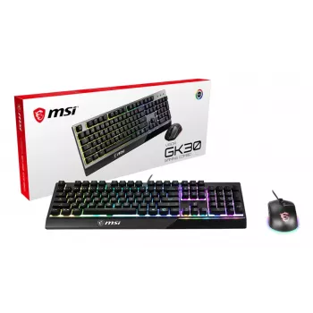 MSI Vigor GK30 Combo Conjunto de teclado y ratón gaming RGB, Negro