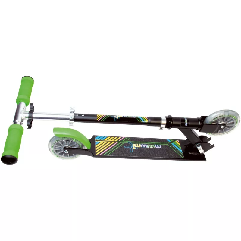MUUWMI patinete de aluminio Neon, 125 mm, con ruedas luminosas