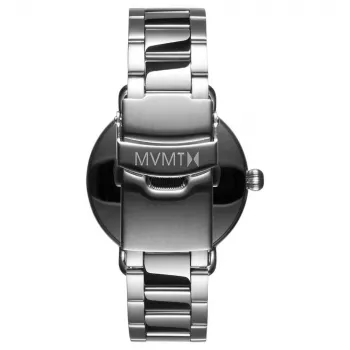 Reloj de cuarzo suizo MVMT D-FR01-S 36mm esfera blanca correa de piel negra