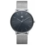 Reloj automático de hombre MVMT 28000089-D 42 mm caja de acero inoxidable correa de piel negra