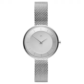 Reloj MVMT para mujer D-FB01-S Signature cuarzo analógico 32 mm acero inoxidable correa milanesa plata