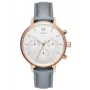 MVMT Reloj Nova Chrono para mujer 38mm oro rosa acero inoxidable piel verde D-FC01-RGGR