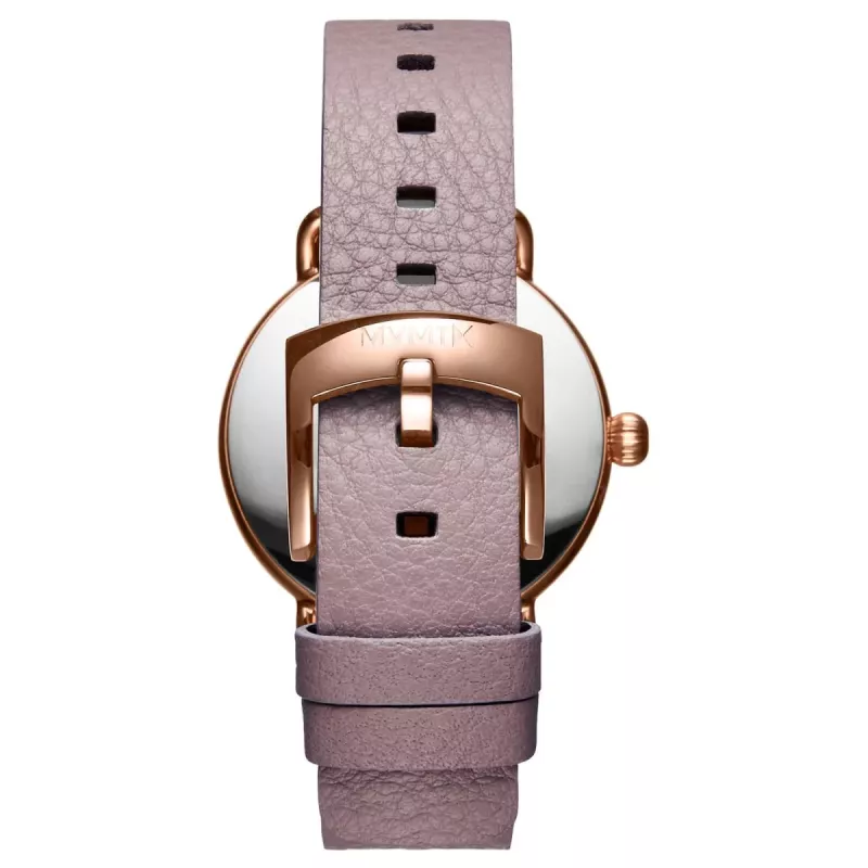 MVMT reloj mujer Nova Chrono D-FR01-RGPU 36mm acero inoxidable oro rosa piel morada