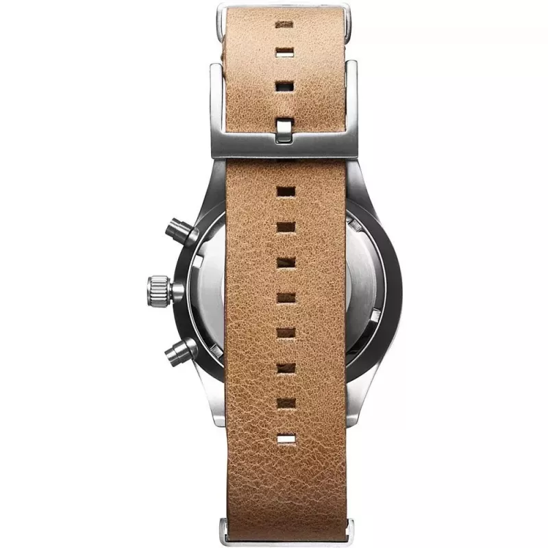 MVMT reloj de mujer D-MV01-WT (42mm) – esfera blanca, correa de piel blanca