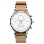 MVMT reloj de mujer D-MV01-WT (42mm) – esfera blanca, correa de piel blanca