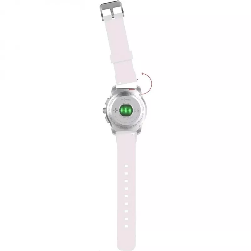 Smartwatch MyKronoz ZeTime plateado/blanco, silicona, plano