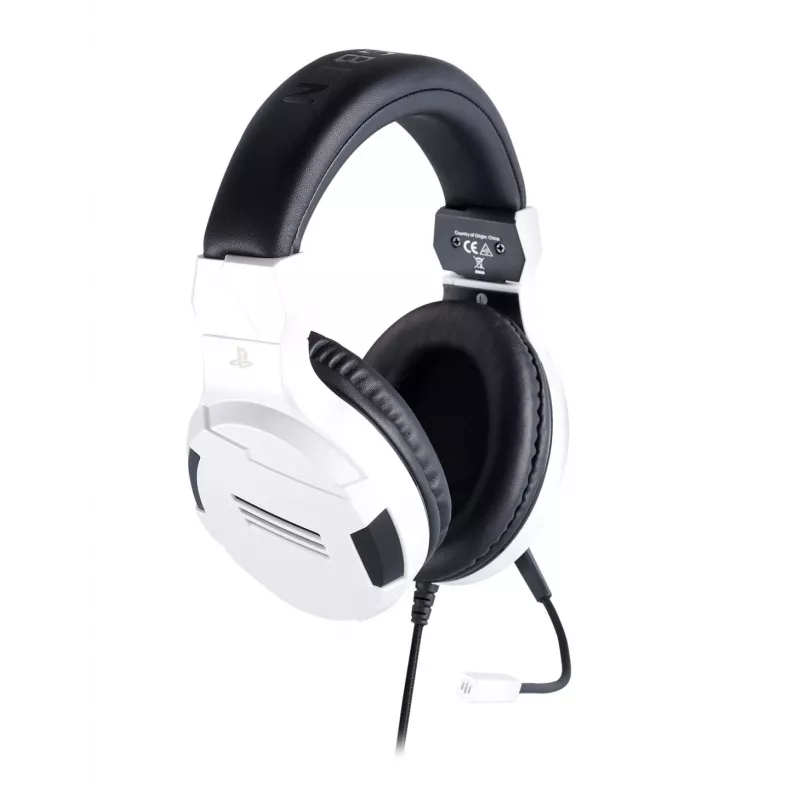 NACON PS4 Gaming-Headset V3 Blanco - Auriculares over-ear con cable y micrófono para PlayStation 4, PC, dispositivos móviles