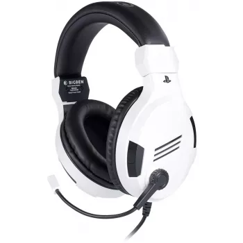 NACON PS4 Gaming-Headset V3 Blanco - Auriculares over-ear con cable y micrófono para PlayStation 4, PC, dispositivos móviles