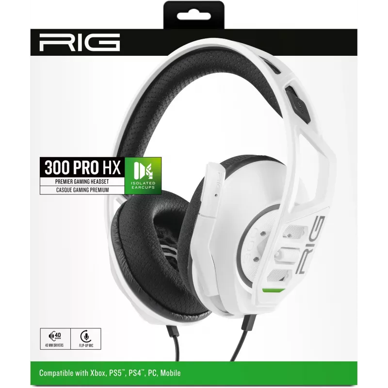 Auriculares gaming NACON RIG 300HX para Xbox, blancos