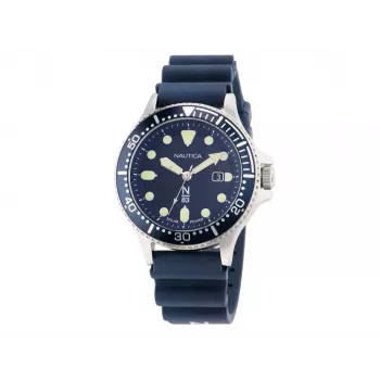Nautica Coral Bay reloj de buceo hombre NAPCBS304 43mm correa de silicona azul