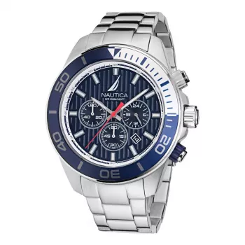 Nautica reloj analógico de cuarzo hombre NAPNOF303 48mm silicona negra