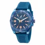 Nautica Reloj de hombre Porthole Cronógrafo Cuarzo NAPTCF201 44mm Esfera azul Correa de silicona
