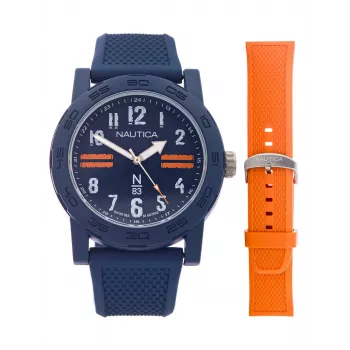 Nautica Reloj de hombre NAPATS306 42,5mm esfera azul correa de silicona