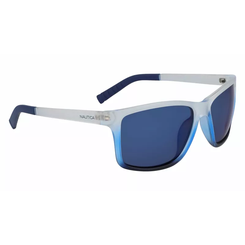 Gafas de sol rectangulares polarizadas de hombre NAUTICA N3644SP-471 negro mate/gris 62mm