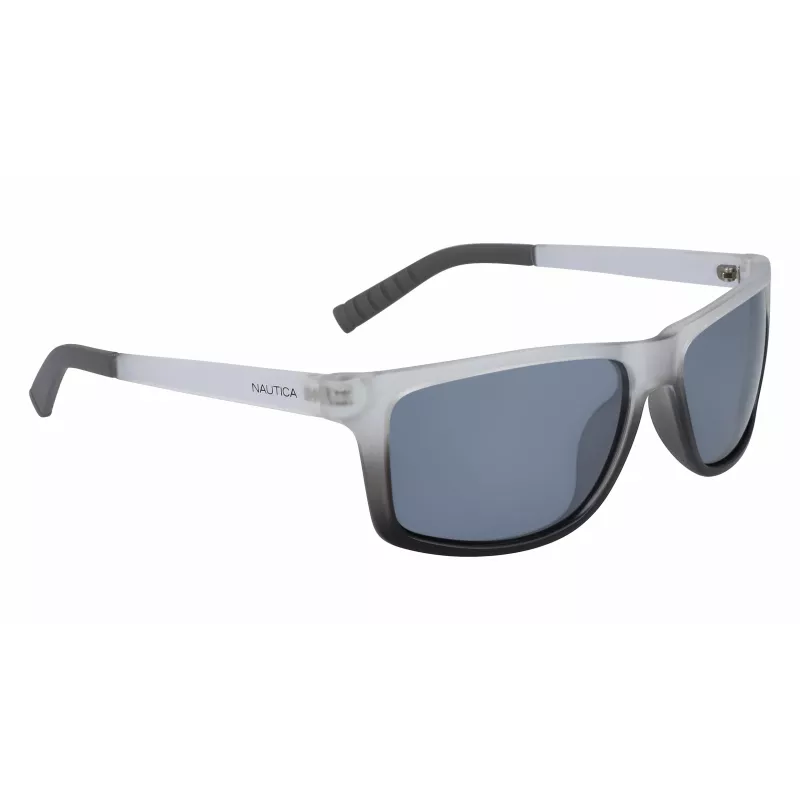 Nautica N3651SP-071 Gafas de sol de hombre polarizadas estilo piloto - Montura negra Lentes grises 62mm
