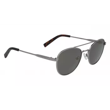 Nautica N4641SP-030 Gafas de sol rectangulares para hombre, montura negro mate, lentes grises, 53 mm