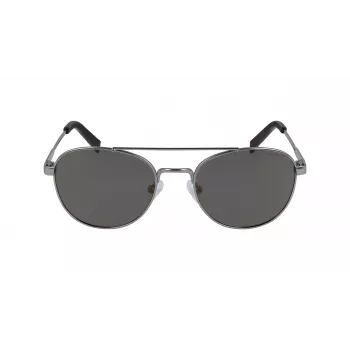 Nautica N4641SP-030 Gafas de sol rectangulares para hombre, montura negro mate, lentes grises, 53 mm