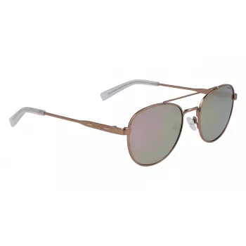 Nautica N4641SP-785 Gafas de sol polarizadas rectangulares para hombre, marrón carey, 53 mm