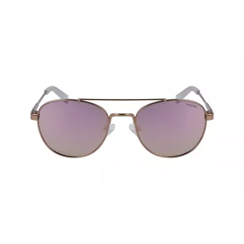 Nautica N4641SP-785 Gafas de sol polarizadas rectangulares para hombre, marrón carey, 53 mm