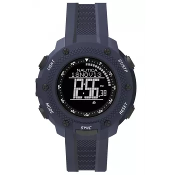 Nautica NAI19524G Reloj de hombre cuarzo analógico 45mm esfera azul correa de silicona