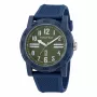 Nautica reloj de hombre NAPATS305 de cuarzo analógico esfera azul correa de silicona 42,5mm