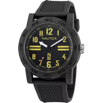 Reloj de cuarzo analógico para hombre Nautica Pacific Beach NAPATS303 azul silicona 42,5 mm