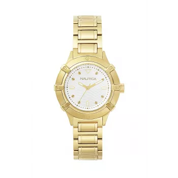 Nautica Reloj de mujer Cape Coral cuarzo NAPCPR004 36mm Silicona blanca