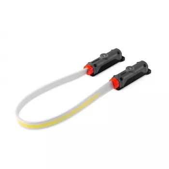 NEBO Bando 1K Strap Light Linterna frontal recargable USB-C de 1000 lúmenes con base magnética - Gris