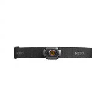 Linterna frontal LED recargable NEBO Mycro 400 lúmenes con clip y base magnética, negra
