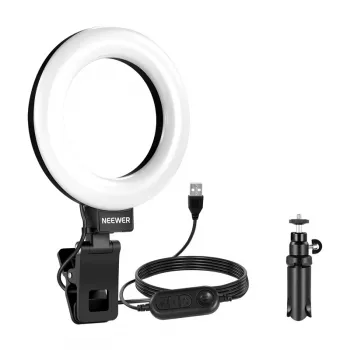 Anillo de luz con pinza y soporte de mesa Neewer BR60 5