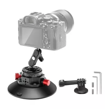 NEEWER CA013 soporte con ventosa y tornillo de 1/4 de pulgada para cámaras de acción (DJI Action, GoPro, Insta360)