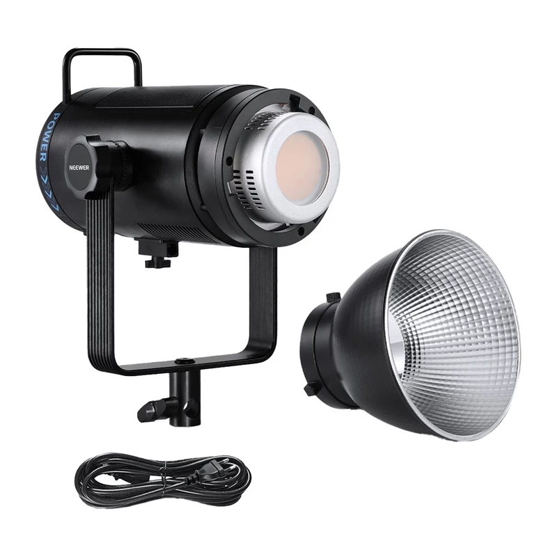 Neewer CB200C Foco LED de Vídeo RGB 200W, 2500K-10000K, CRI/TLCI ≥97, Montura Bowens, Control por App y DMX