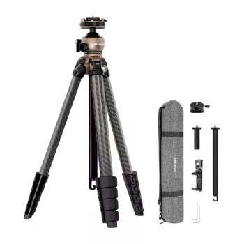 Neewer LT35 360° Trípode de viaje de fibra de carbono