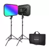 NEEWER RGB168 kit de luz LED para vídeo RGB, pack de 2 60W 2500-8500K